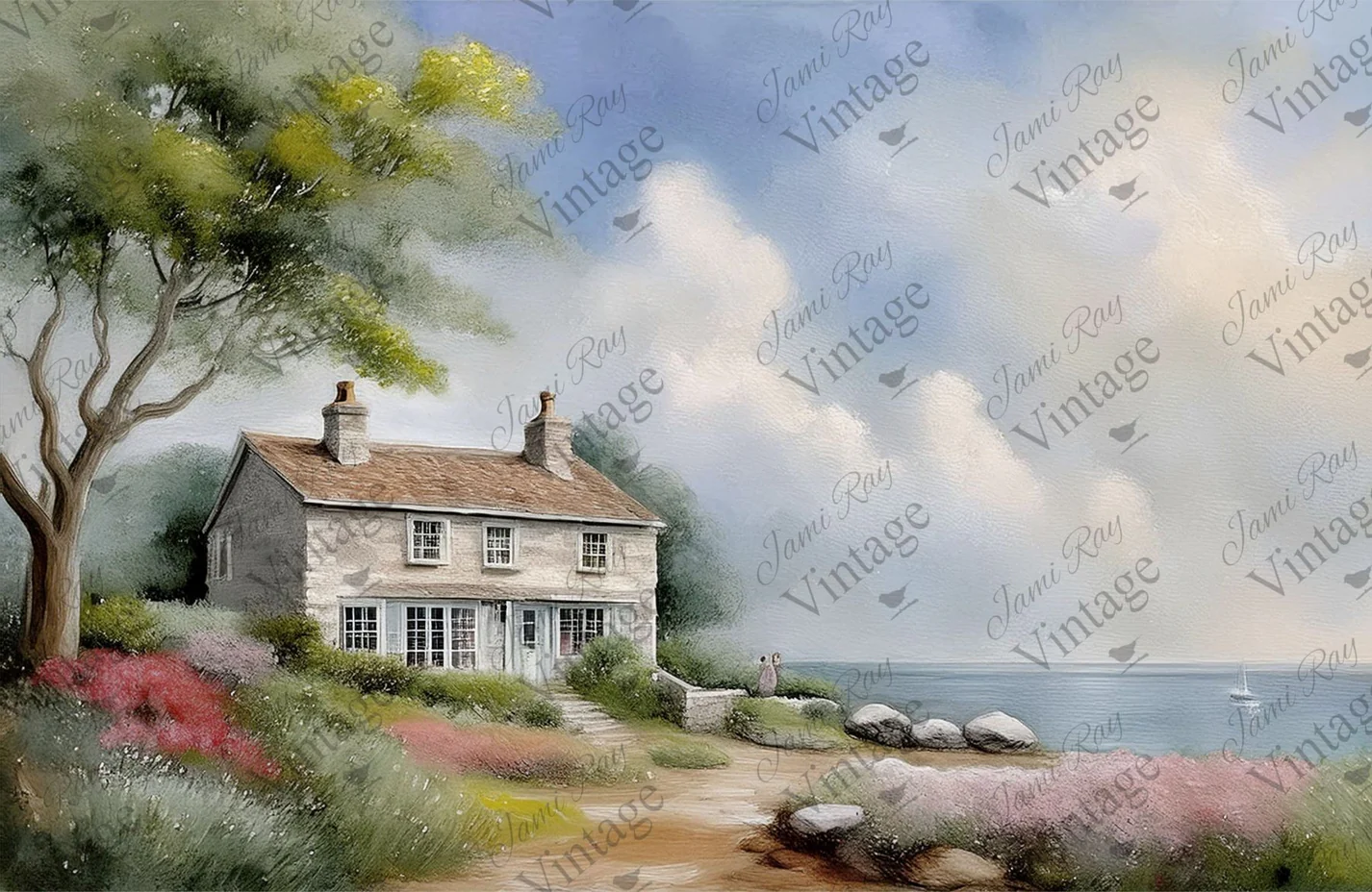 seaside cottage medium jrv rice paper