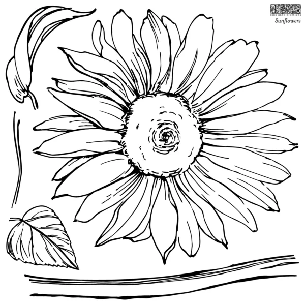 sunflowers | IOD stamp