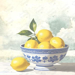 bowl of lemons | jrv rice paper | A4