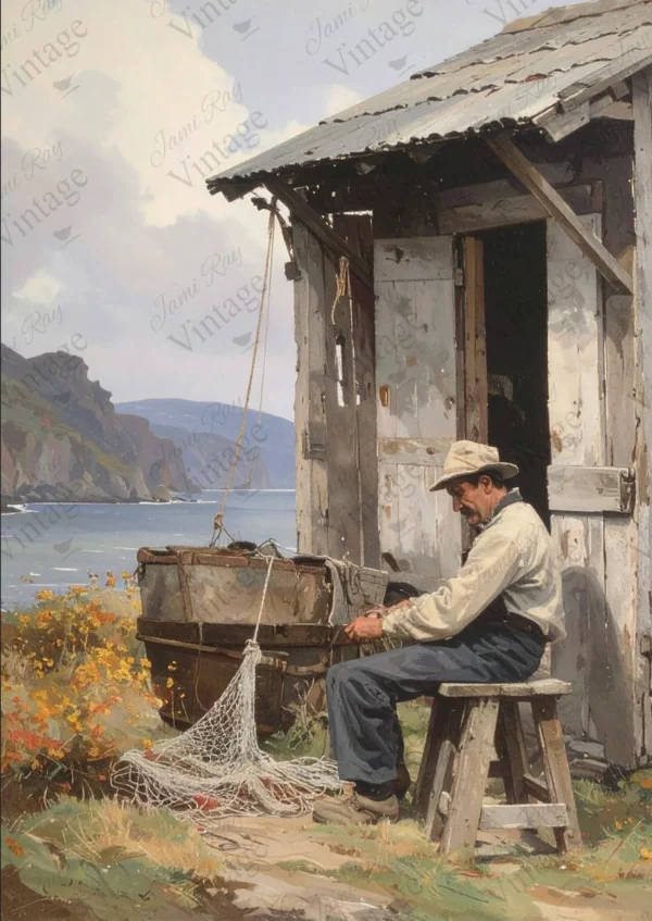 fisherman shack | jrv rice paper | A4