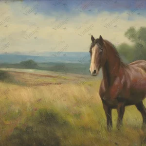 horse in the field | jrv rice paper | medium size
