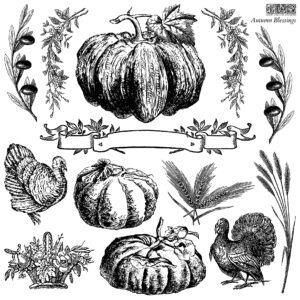 autumn blessings | IOD stamp