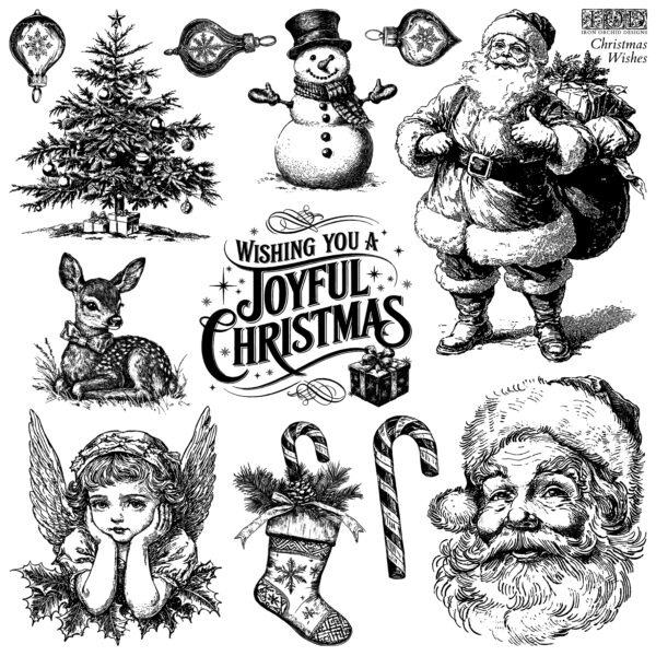 christmas wishes | IOD stamp