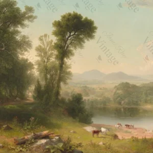 cows in pasture | jrv rice paper | medium size