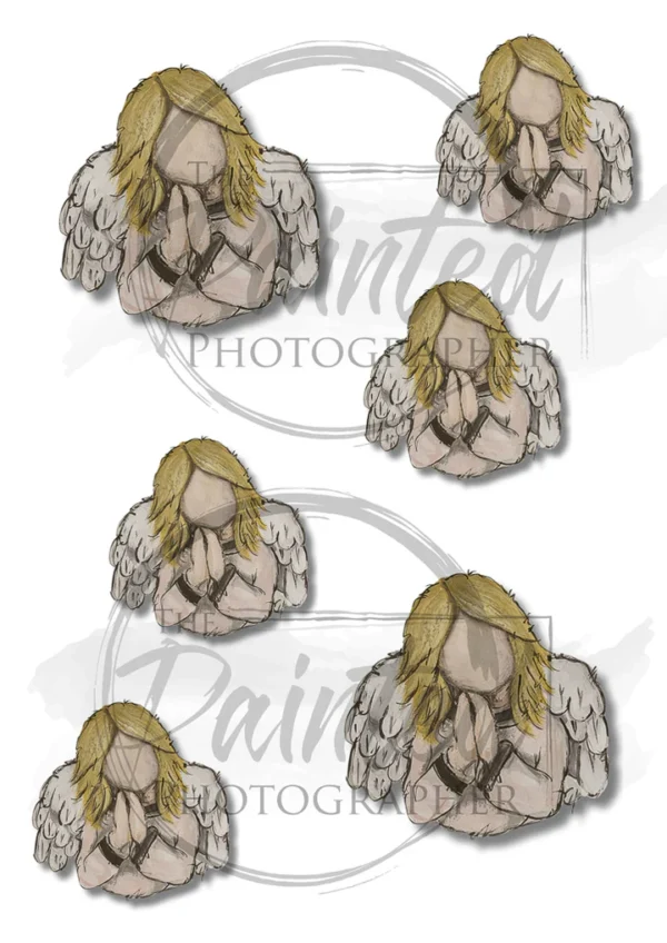 heaven's whisper multiple ornament size | connie lines & designs | rice paper | A4