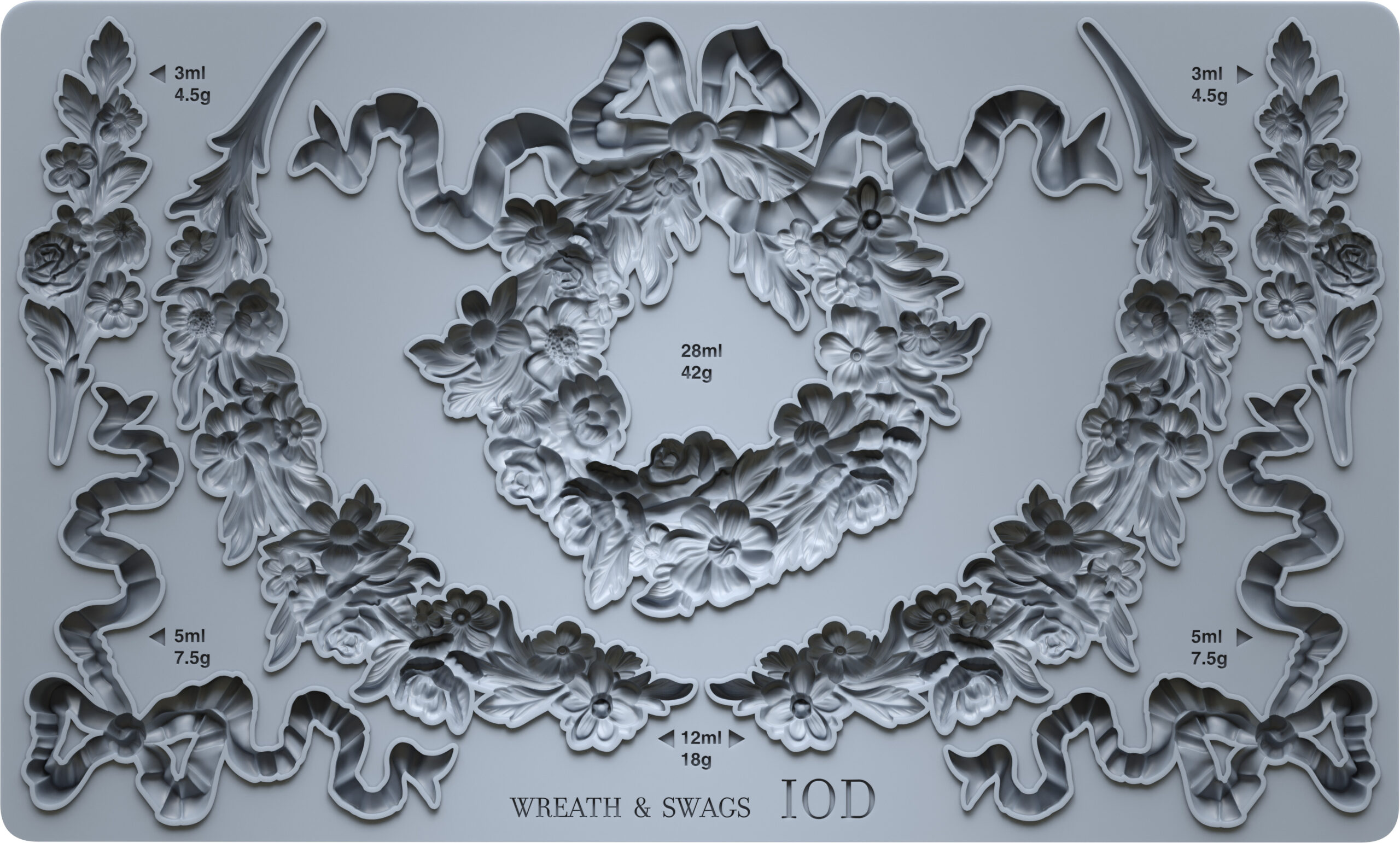 wreath and swags | IOD mould - Image 2
