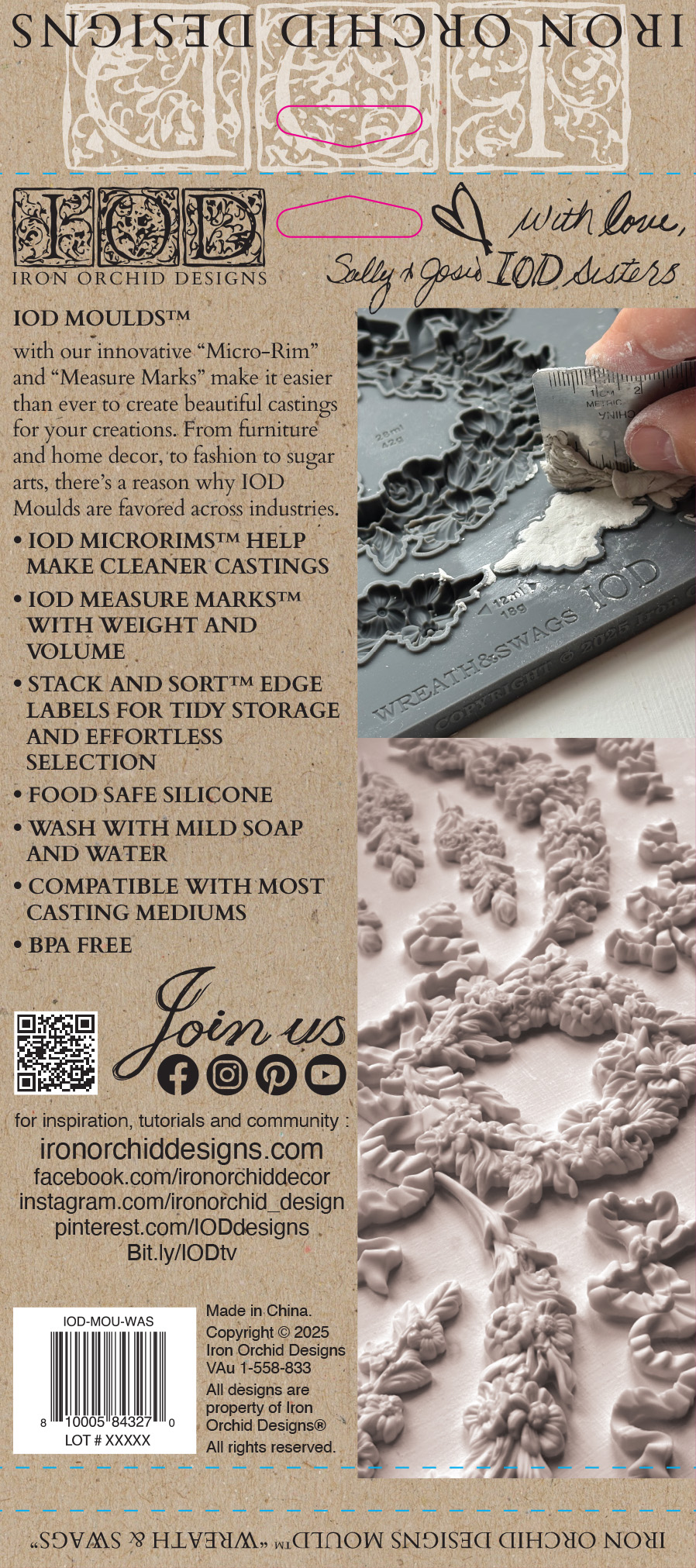 wreath and swags | IOD mould - Image 4