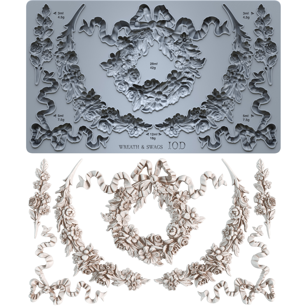 wreath and swags | IOD mould - Image 6