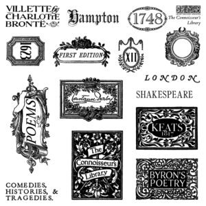 the connoisseur's library | IOD stamp