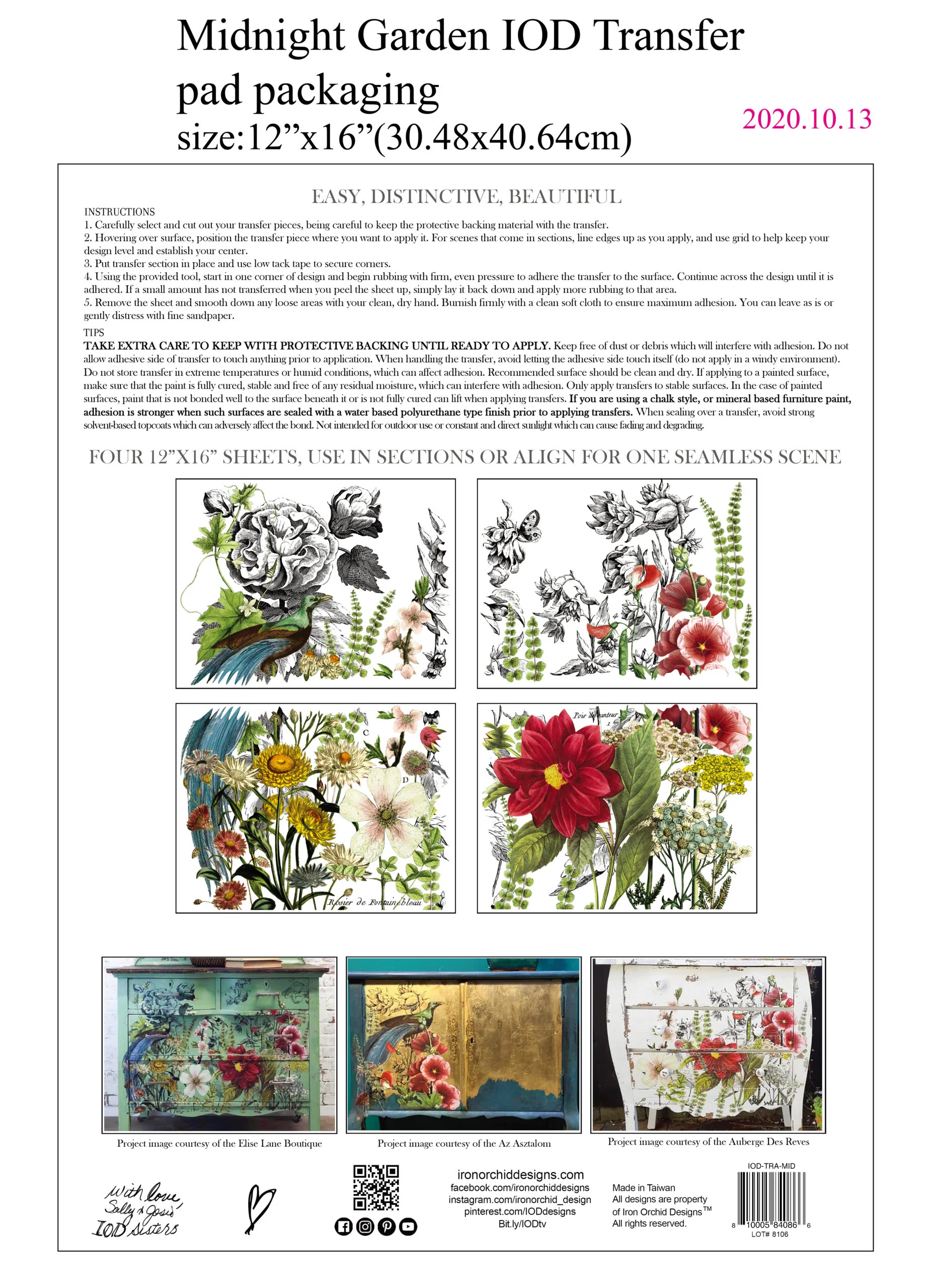 midnight garden | IOD transfer - Image 2